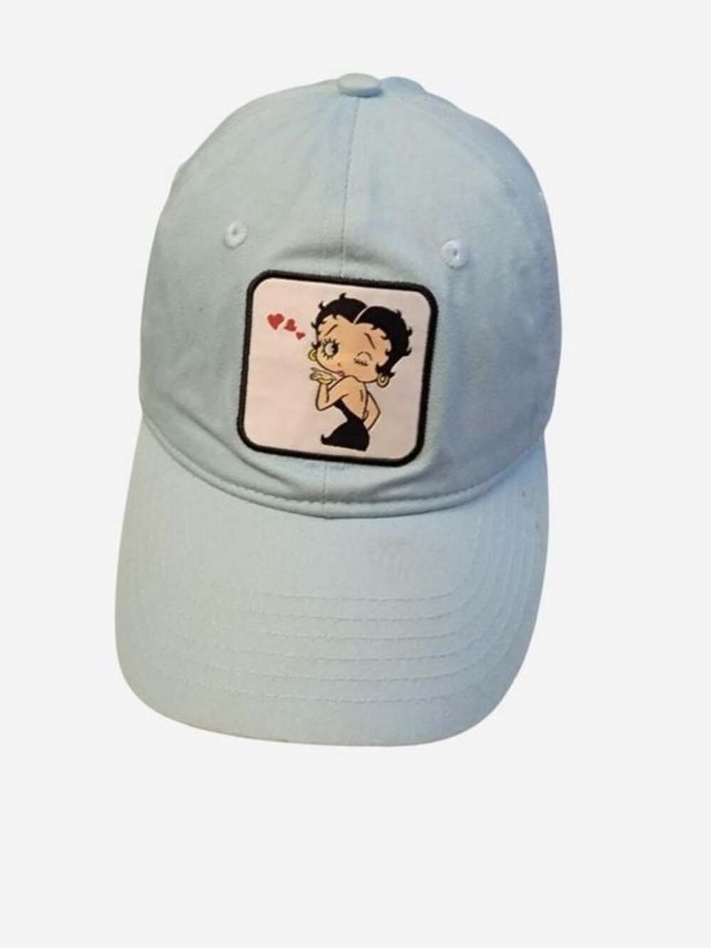 Betty Boop Light Blue Kids Baseball Cap with Character Patch